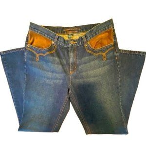 Lauren Jeans Company HOST PICK Lauren Denim Blue Jeans Leather Pockets Sz 12